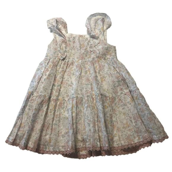 Catharine Malandrino Dress Girls Size 2T Floral Dainty Boho Spring Summer Lined - Picture 1 of 6